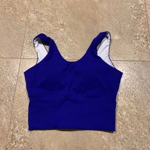 NVGTN open back cropped tank - blue